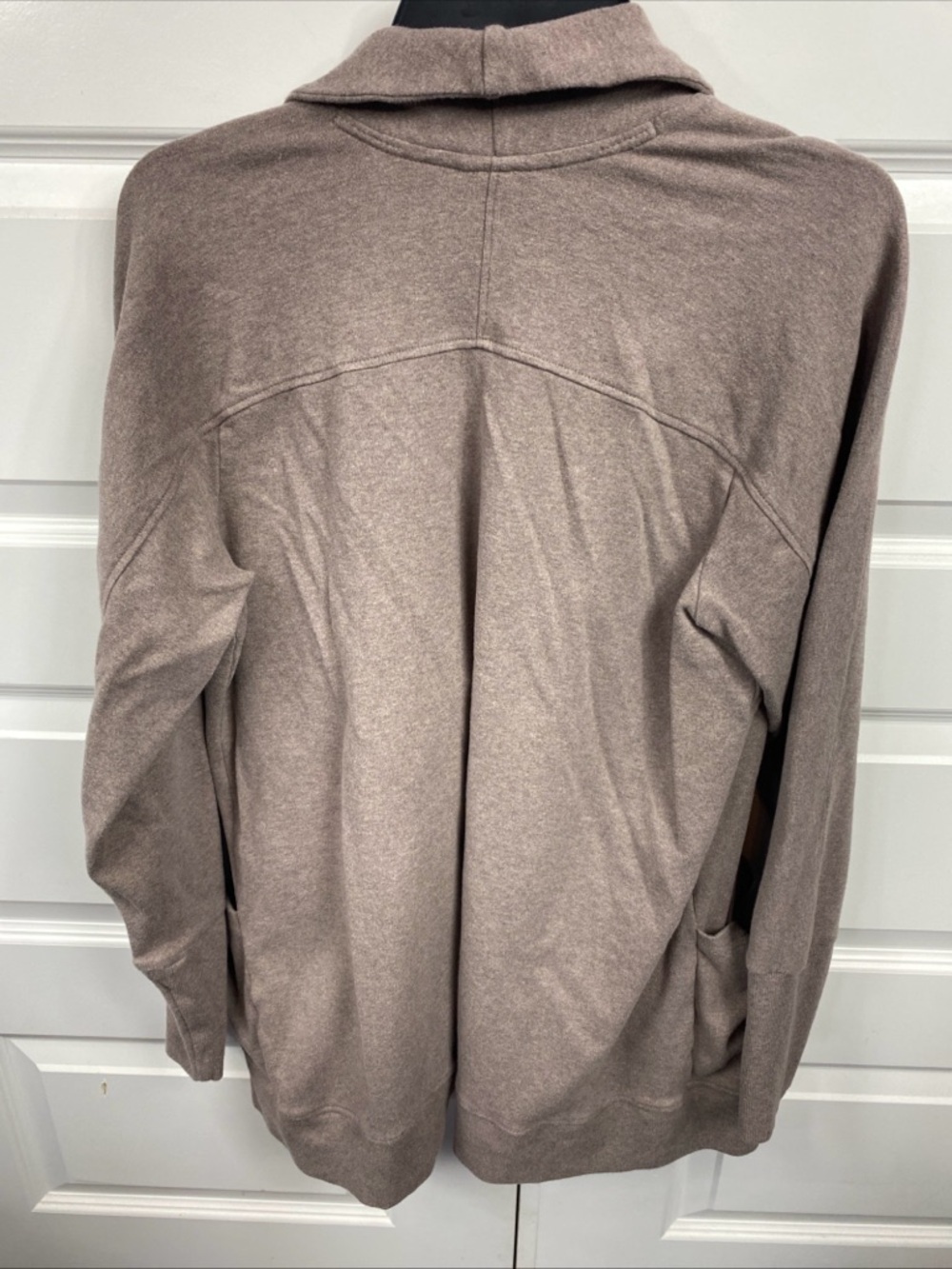 Pact Airplane Short Drape Cardigan Womens Brown Organic Cotton Sustainable Larg - Picture 4 of 6